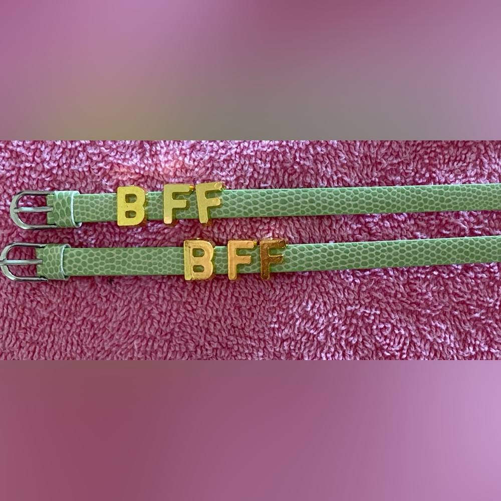 1-Bracelet Leather with BFF Gold